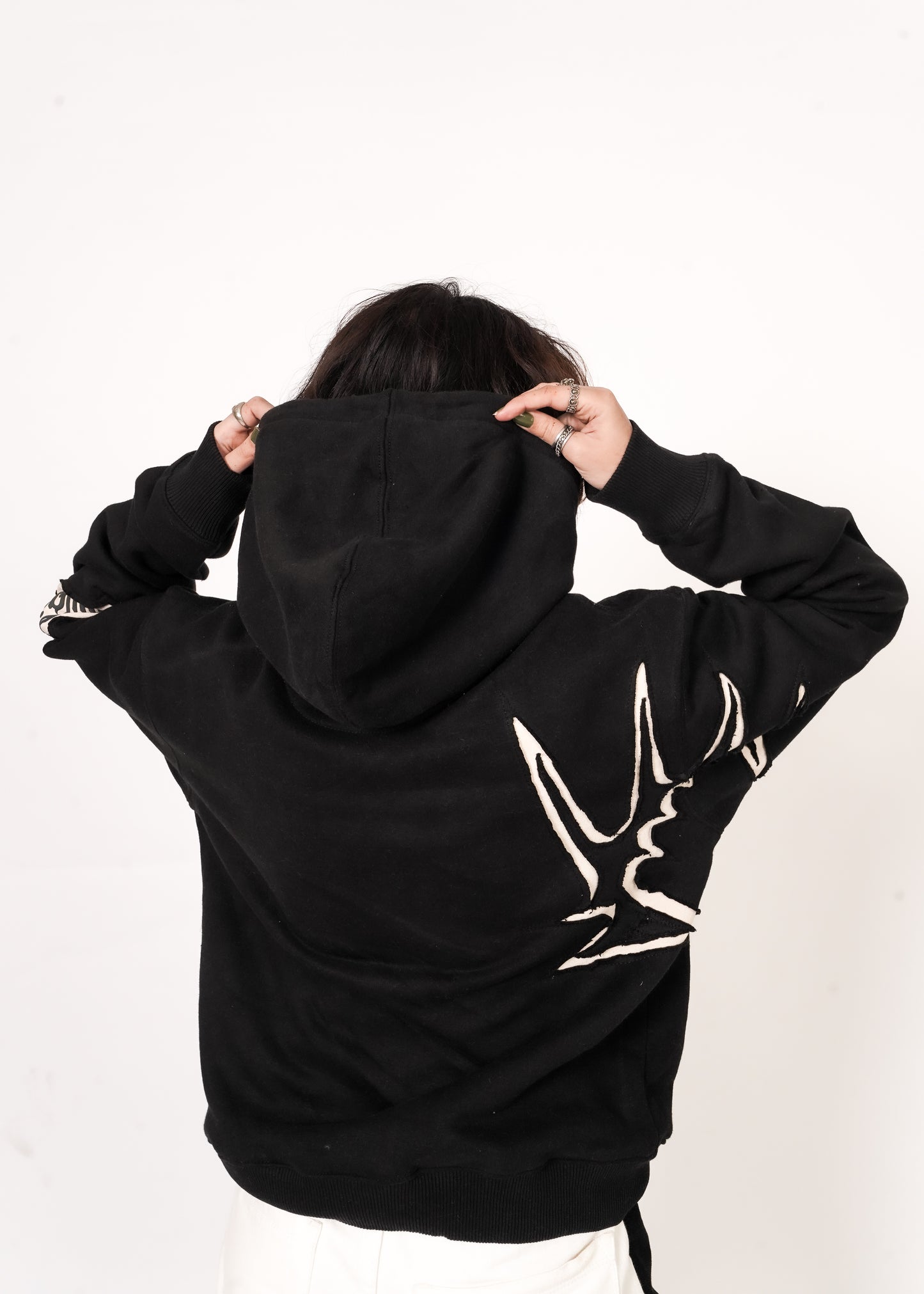 BURNOUT BLACK HOODIE